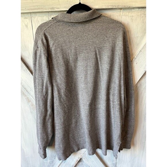 Polo Ralph Lauren VINTAGE 90s Men's Polo Shirt Long Sleeve Sz XL Gray - Picture 6 of 14